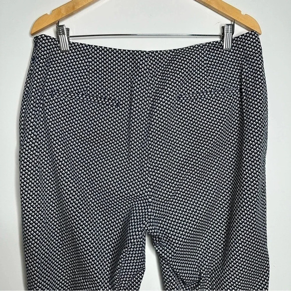 Talbots Nautical Sailboat Print Heritage Cropped Side Zip Pants Size 12 - Picture 9 of 10